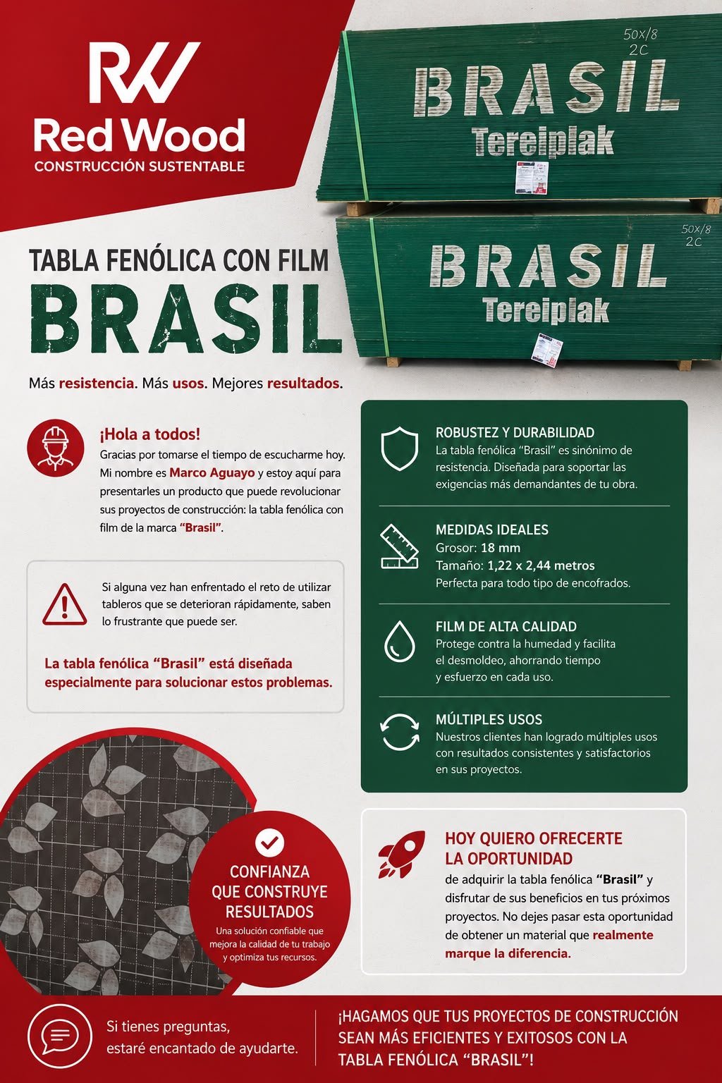 Fenólico Brasil para tu obra