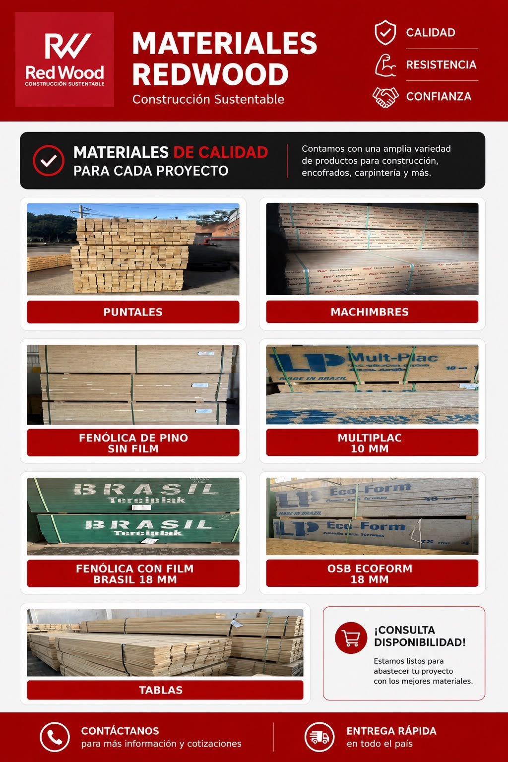 Materiales para cada proyecto